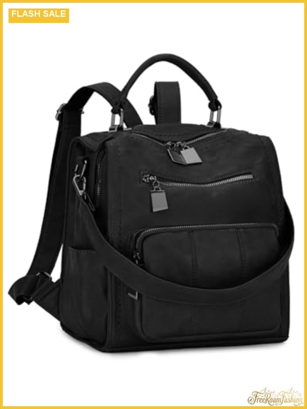 Women Fashion Vegan Leather Backpack Purse 3 Ways Carry Travel Work